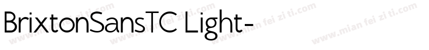 BrixtonSansTC Light字体转换